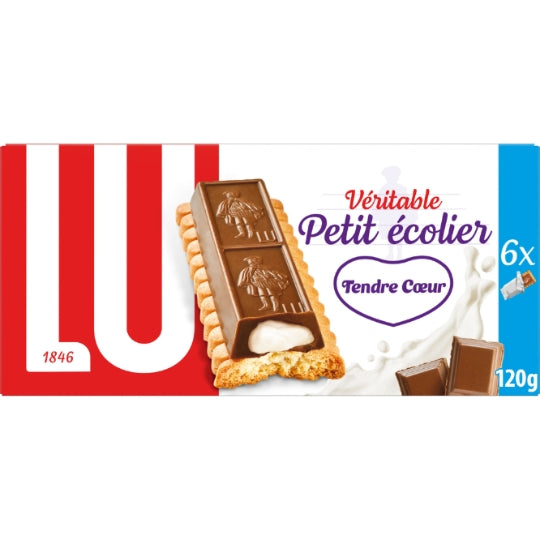Biscuiți Petit Écolier cu ciocolată cu lapte 120g – LU