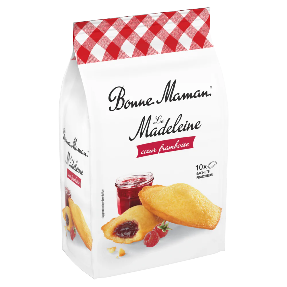 Madeleines umplute cu zmeură 300g