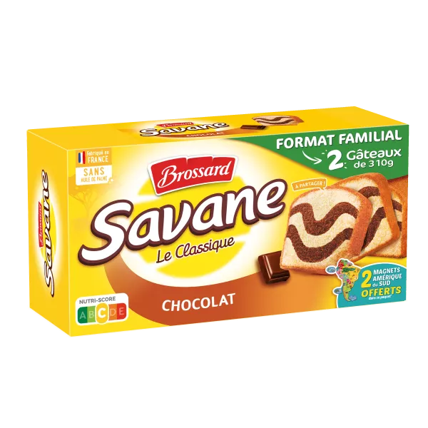 Prăjitură Savane clasică cu ciocolată 2x300g