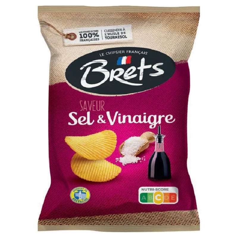 Chipsuri sare & oțet 125g - BRET'S
