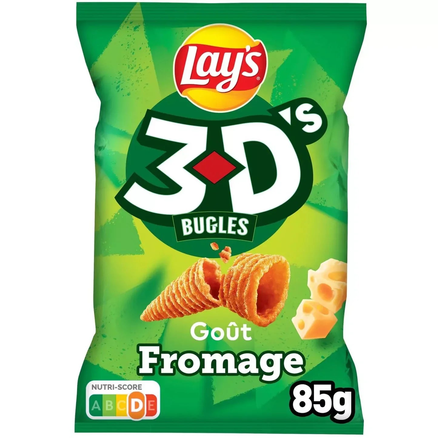 Chipsuri Lay's 3D's Bugles – Aromă Brânză