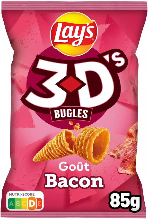 Chipsuri Lay's 3D's Bugles – Aromă Bacon
